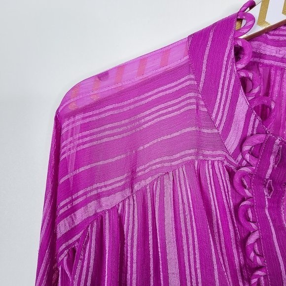 SOFT SURROUNDINGS Women's Yesena Long Sleeve Blouse Top Size Large NWT NEW - Picture 4 of 11